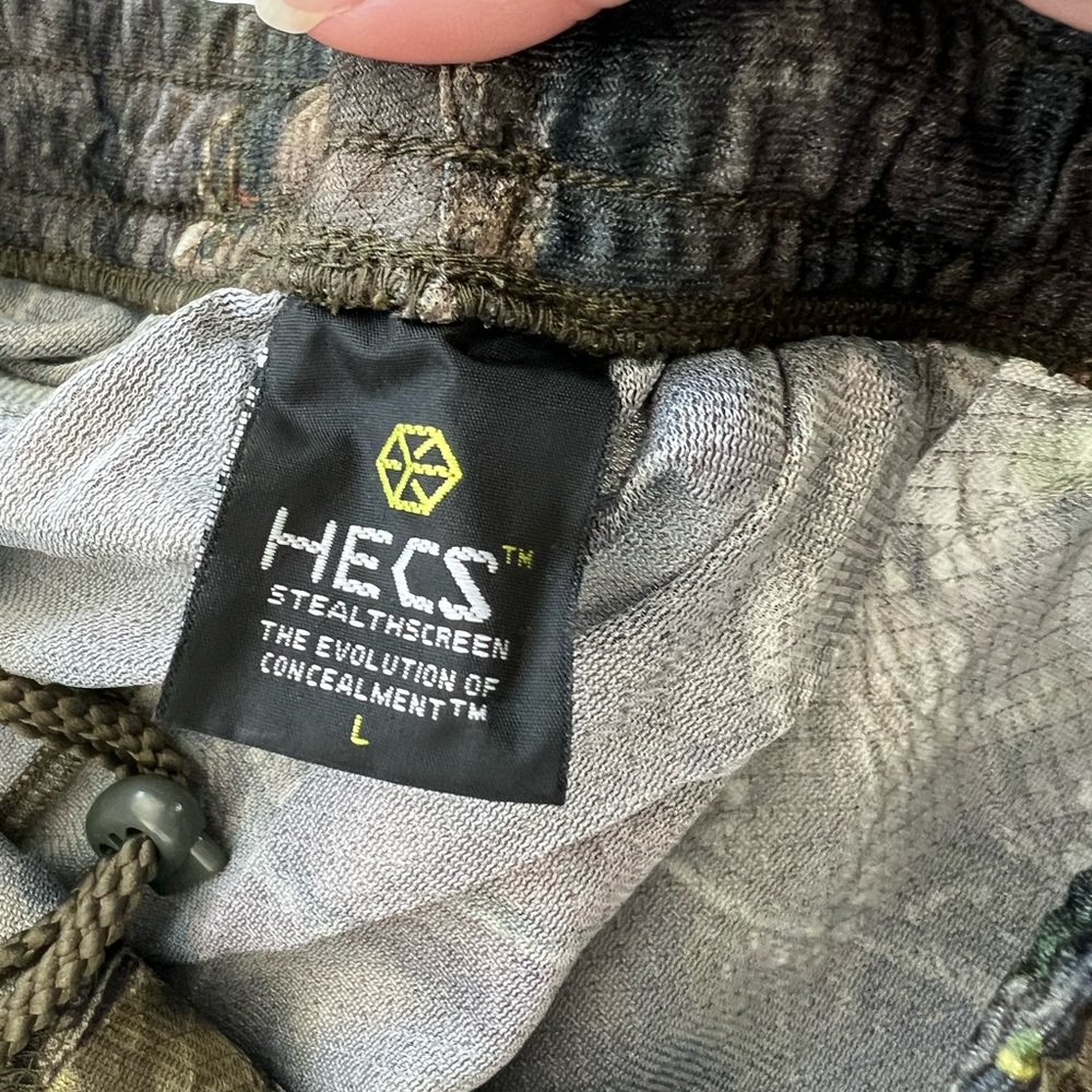 HECS Stealthscreen Camo Pants Camouflage Size Mens L Hunting Lightweight Shell - Picture 6 of 13